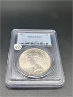 1923 Graded Peace Dollar