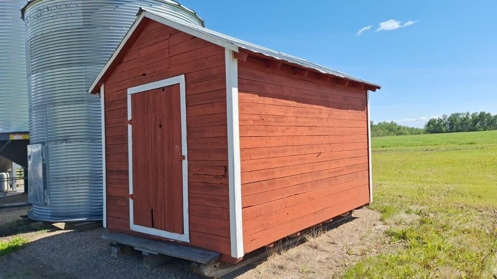 9'X12' SHED TRIPLE 6X6 SKIDS, 2X4 STUDDED WALL