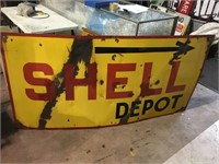 Shell depot sign approx 6 x 3 ft