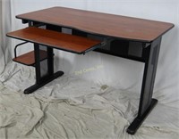 Modern Metal/ Faux Wood Desk/ Work Station