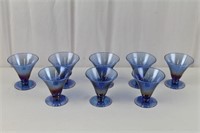 Iridescent Blue Short Cocktail Glasses