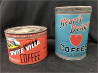 (2) Early Coffee Tins