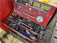 RED TOOL BOX W/ TOOLS