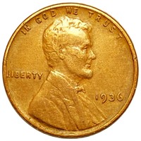 1936 Lincoln Wheat Penny LIGHTLY CIRCULATED
