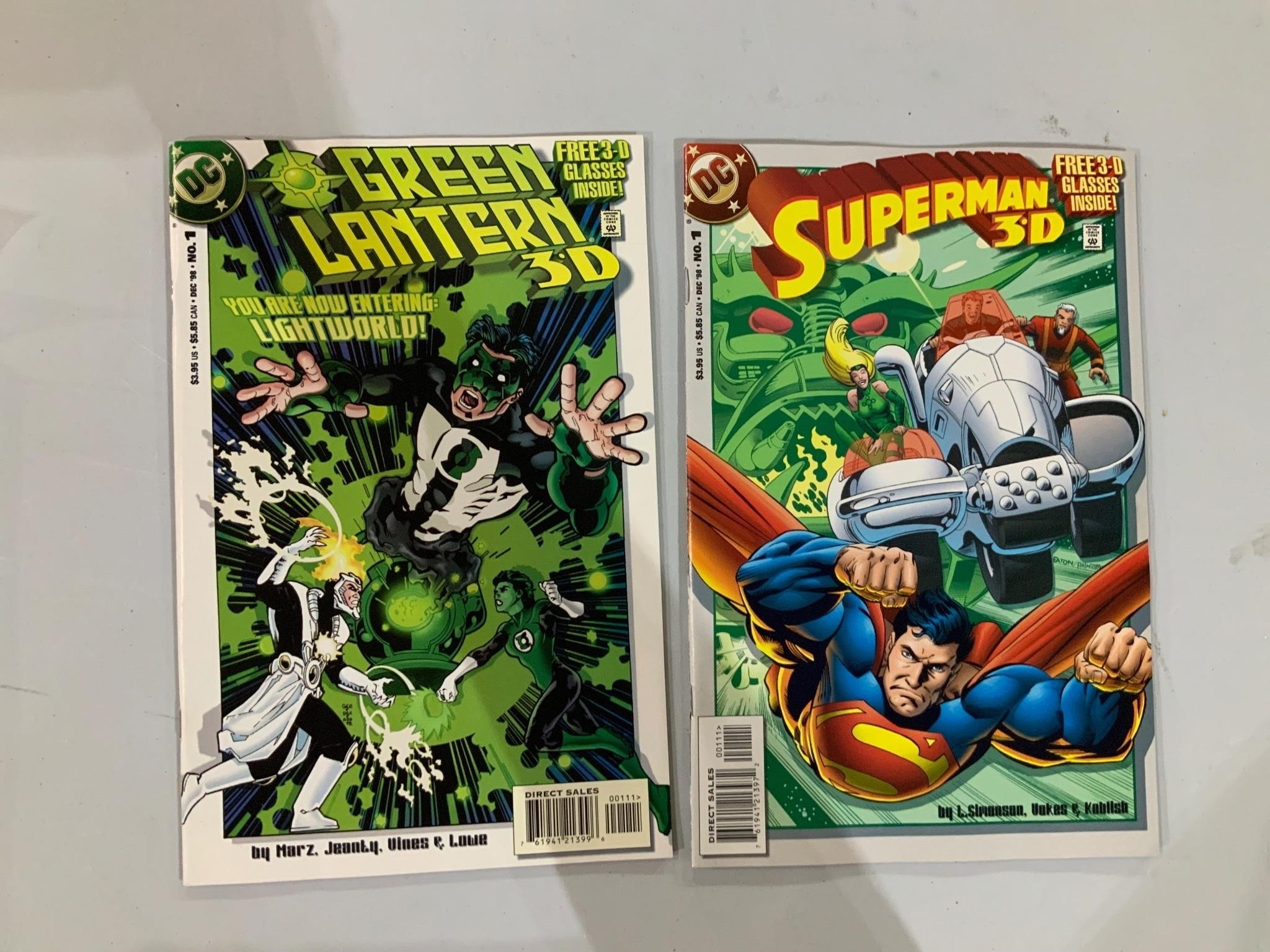 DC superman and green lantern 3d comics