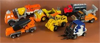Lot of 8 Mini Die Cast Construction Vehicles