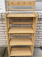 Crate & barrel blonde wood shelf