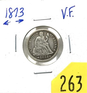 1873 Seated Liberty dime