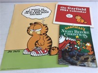 1978 Garfield Poster, 1981 Calendar, & Book