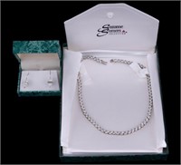 Sterling Designer Necklace & Earrings