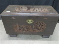 CARVED ORIENTAL BLANKET CHEST