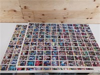 2 sheets of 122 baseball cards uncut 244 in total