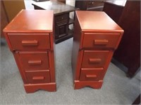 (2) 3 Drawer Painted Stands