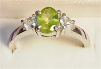 $100. S/Sterling Silver Peridot Ring