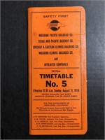 AUGUST 11, 1974 MOPAC SYSTEM TIMETABLE NO. 5