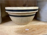 black band stoneware bowl