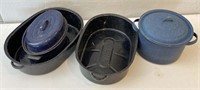 Porcelain Enamel Cookware, Roasters