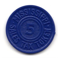 Mississippi 5 Sales Tax Token