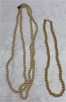 22in Pearl Necklace / Necklace Marked 585 Italy