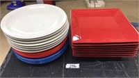 ASST RED WHITE & BLUE DISHES