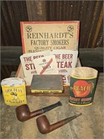 Vintage Wooden Pipes Advertising Items