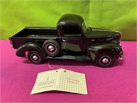 Franklin Mint Black 1940 Ford Pick Up 1:24 Scale
