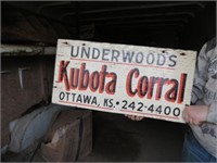 Kubota Corral Sign