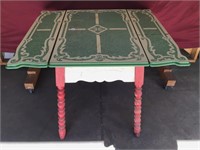 Enamel Top Pull Out Leaf Kitchenette Table
