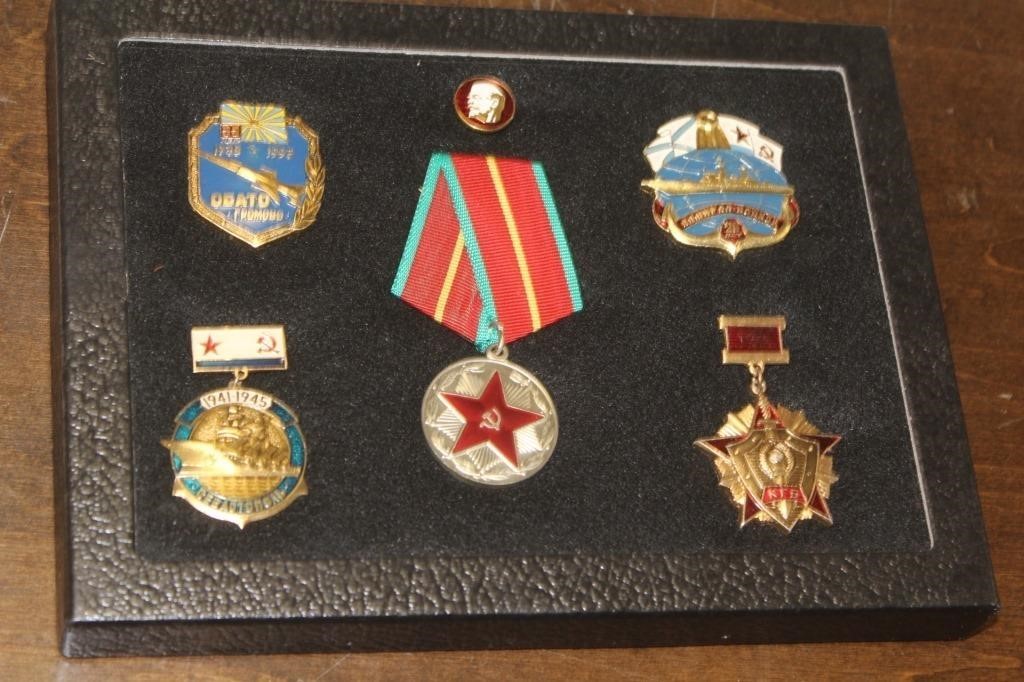 Lot of Soviet Pendants, Pins etc