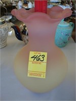 Burmese 9" art glass vase.