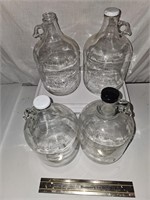 4 one gallon glass vinegar jugs