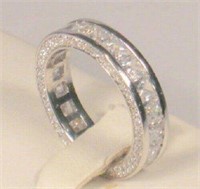 2.50 Ct Princess Eternity Band Wedding ring Sz 7