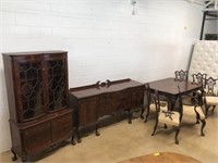 9pc Carved Mahogany Dining Room Suite