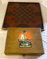 Checker Game Board & Child Tool Set