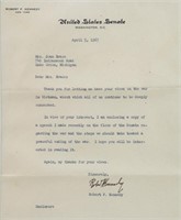 Signed Correspondence Letter from Robert F Kennedy