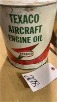 1 Unopened Can Of Texaco Aircraft Oil.