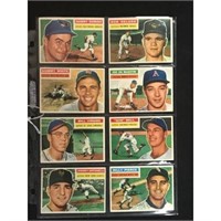 8 High Grade 1956 Topps Baseball Cards