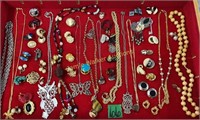 Estate Costume Jewelry. Necklaces, Earrings,