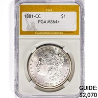 1881-CC Morgan Silver Dollar PGA MS64+