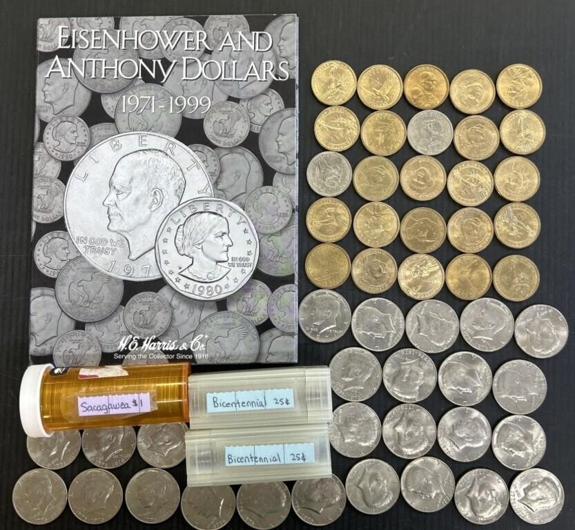 US Coins; Dollars, Half Dollars, Quarters etc