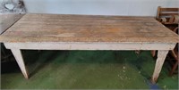 Wooden Table 84"L 35"W 30"T