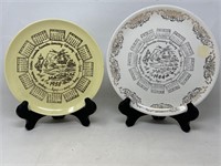 1958 and 1964 calendar plates