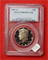 1987 S Kennedy Half Dollar PCGS PR69 DCAM