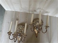 Silver Plate Electric Sconces