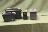 (4) Ammo Cans 10"x3.5"x7"
