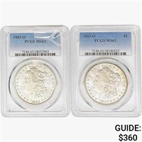 1883-O [2] Morgan Silver Dollar PCGS MS63