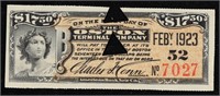1923 Boston Terminal Company $17.50 Note Grades Ch