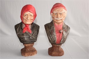 Pair of Ceramic Busts