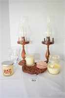 Wooden Trivet, Yankee Candles, Vase...
