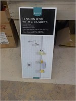 Tension rod bath holder